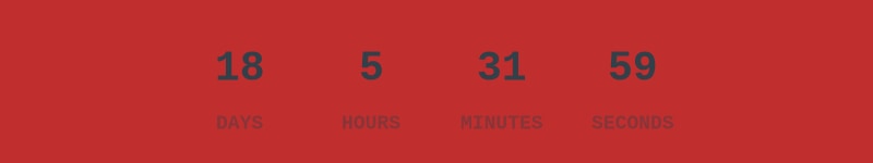Count down to 2025-07-13T22:00:00.000Z